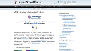eSIS – Student Information System - Eugene School District 4J