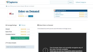 Esker on Demand Reviews and Pricing - 2019 - Capterra