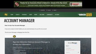 Account Manager - Edmonton Eskimos