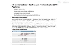 HP Enterprise Secure Key Manager - Configuring the ESKM Appliance