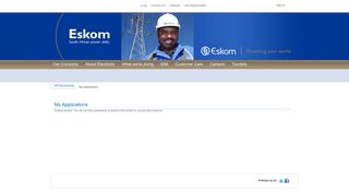 Pages - My Applications - Our Company - Eskom