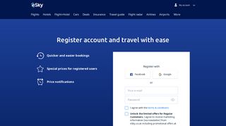 Register - eSky.co.uk