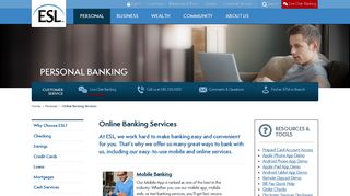 Online Banking Services | ESL Federal Credit Union