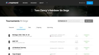Tom Clancy's Rainbow Six Siege | Toornament - The eSport platform