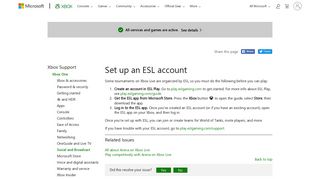Set Up an ESL Account - Xbox Support