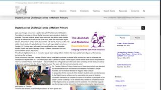 Digital Licence Challenge comes to Malvern Primary – Malvern ...