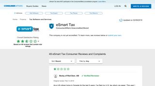 eSmart Tax Software Reviews: What To Know | ConsumerAffairs