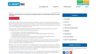 eSmart Tax by Liberty Tax Service Opens Online Tax Preparation ...