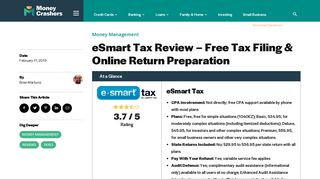eSmart Tax Review 2018 - Free Online Tax Filing - Money Crashers