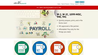 eSmart Payroll Tax Software: efile 1099MISC 1099C W2 W2C 940 941