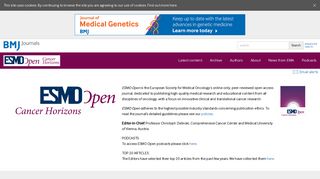 ESMO Open | ESMO Open is the European Society for Medical ...