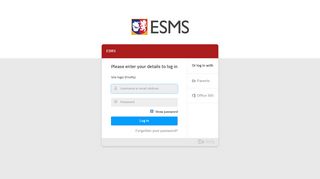 Forgotten your password? - Login - ESMS