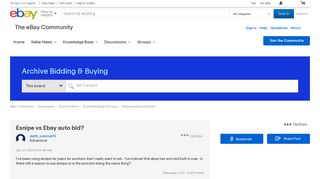 Esnipe vs Ebay auto bid? - The eBay Community