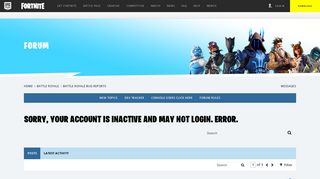 Sorry, your account is inactive and may not login. Error. - Forums ...