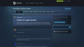 Crash on Login Screen :: The Elder Scrolls Online English