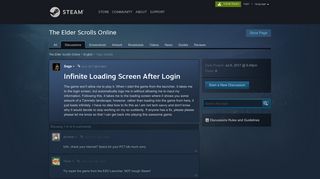 Infinite Loading Screen After Login :: The Elder Scrolls Online English