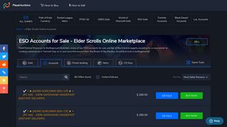 ESO Account for Sale | Elder Scrolls Online | PlayerAuctions