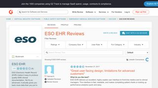 ESO EHR Reviews 2019 | G2 Crowd