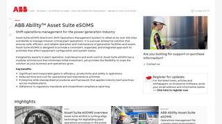 ABB Ability Asset Suite eSOMS - Asset and workforce management