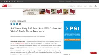 ASI Launching ESP Web and ESP Orders at Virtual Trade Show ...