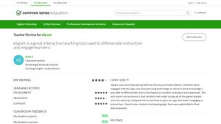 eSpark Teacher Review | Common Sense Education