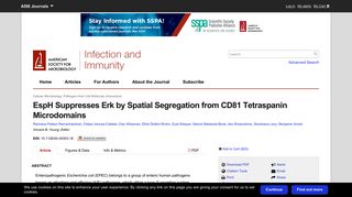 EspH Suppresses Erk by Spatial Segregation from CD81 Tetraspanin ...