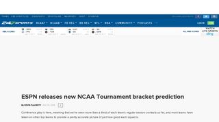 ESPN releases new NCAA Tournament bracket prediction - 247Sports