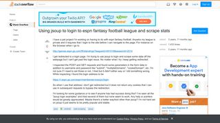 Using jsoup to login to espn fantasy football league and scrape ...