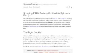 Scraping ESPN Fantasy Football (in Python) - Part 3 | Steven Morse