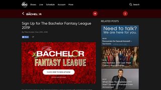 Sign Up for The Bachelor Fantasy League 2019! | The Bachelor