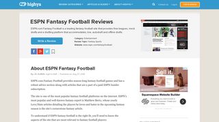 ESPN Fantasy Football Reviews - Great Choice for Beginners? - HighYa