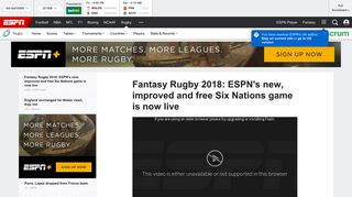 Fantasy Rugby 2018 - ESPN's new, improved & free Six Nations game ...