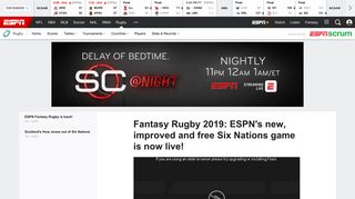 Fantasy Rugby 2019 - ESPN's new, improved and free Six Nations ...