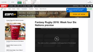 Fantasy Rugby 2018 Week four Six Nations preview - ESPN