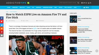 How to Watch ESPN Live on Amazon Fire TV and Fire Stick