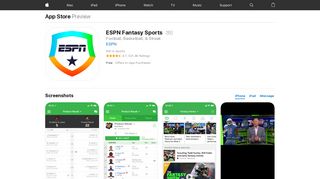 ESPN Fantasy Sports on the App Store - iTunes - Apple