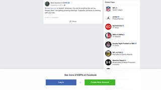 Matt Sweitzer - fyi espn.go.com is hacked. whenever i try... | Facebook