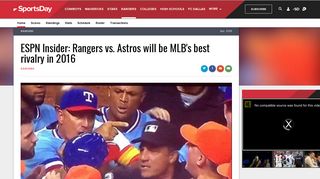ESPN Insider: Rangers vs. Astros will be MLB's best rivalry in 2016
