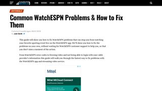 Common WatchESPN Problems & How to Fix Them - Gotta Be Mobile
