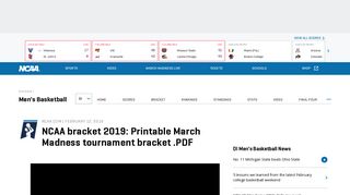 NCAA bracket 2019: Printable March Madness tournament bracket ...