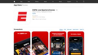 ESPN: Live Sports & Scores on the App Store - iTunes - Apple