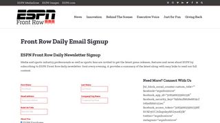 Front Row Daily Email Signup - ESPN Front Row