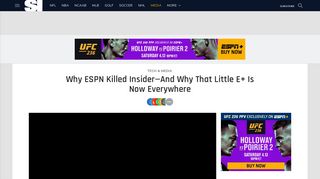 ESPN Insider, ESPN+ subscription details, future | SI.com