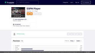 ESPN Player Reviews | Read Customer Service Reviews of www ...