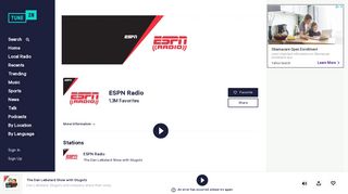 ESPN Radio | Free Internet Radio | TuneIn