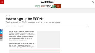 How to sign up for ESPN+ | CordCutters