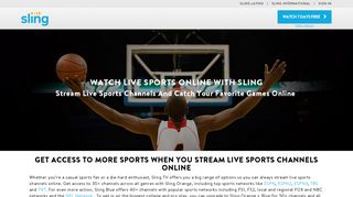 Easily Watch Live Sports Online Anytime, Anywhere | Sling TV