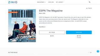 ESPN The Magazine subscription - Zinio