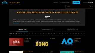 Watch ESPN Streaming Online - Sling TV