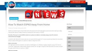 How To Watch ESPN3 Away From Home - - Cedar Falls Utilities